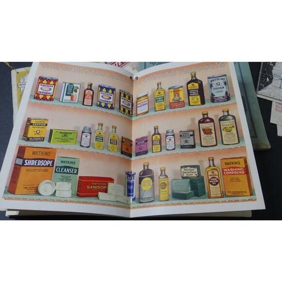 Vtg 1930's-40's Almanacs Watkins Clabber Girl Bell Systems Advertisements Ad Lot - Picture 5 of 11
